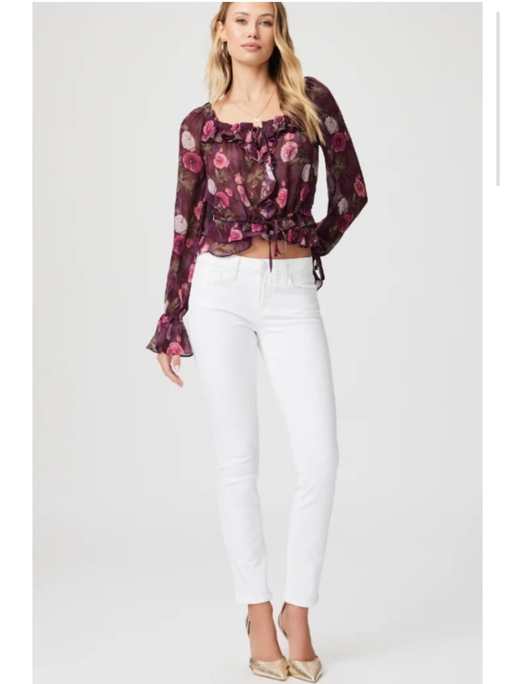 PAIGE Skyline Ankle Peg in Optic White Jeans Skinny Sz 30 NWT